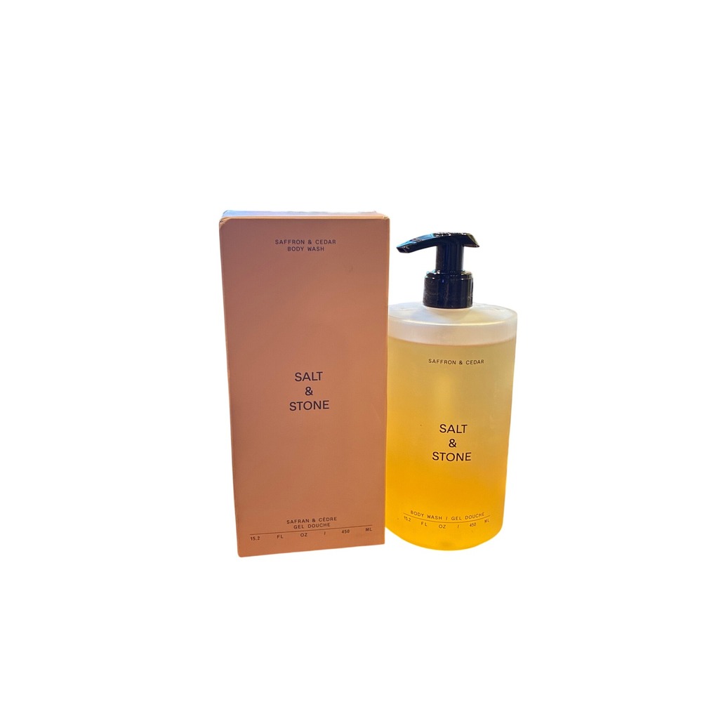 Salt & Stone Saffron & Cedar Body Wash 15.2 fl oz NIB